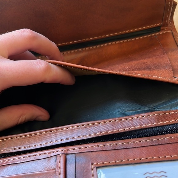 Happee Brown Embroidered Wallet Clutch - Picture 8 of 11